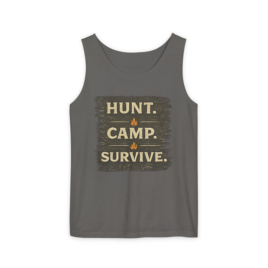 Hunt Camp Survive Unisex Garment-Dyed Tank Top