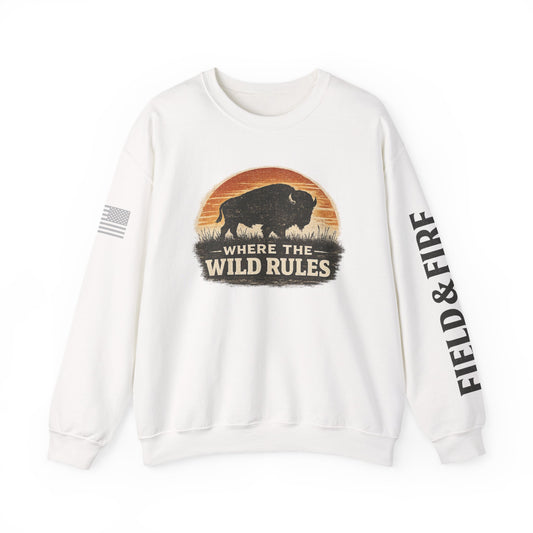 Where The Wild Rules Unisex Heavy Blend™ Crewneck Sweatshirt